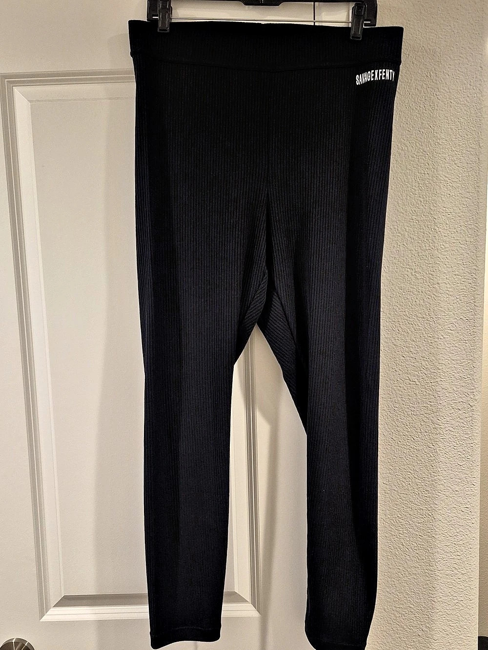 Savage X Fenty Curve Alert High-Waist Rib Legging Black Size 1X